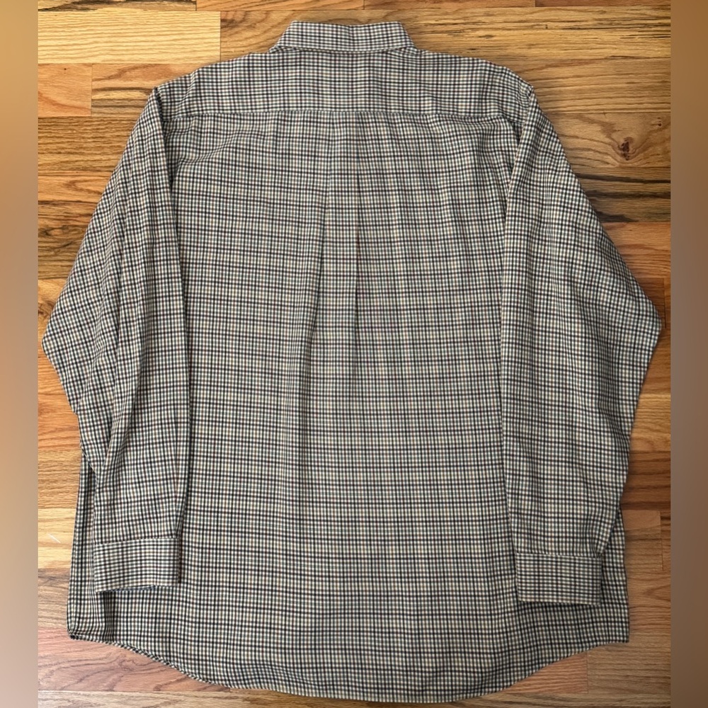 Viyella Men’s Oxford Long Sleeve Plaid Shirt Size 3XT - Picture 3 of 6